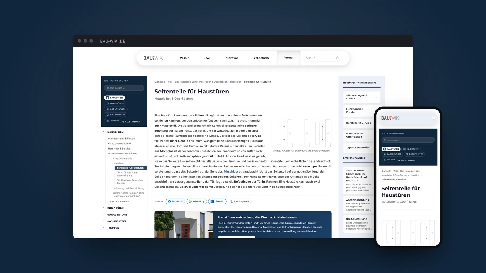 BAUWIKI – Website im Browser