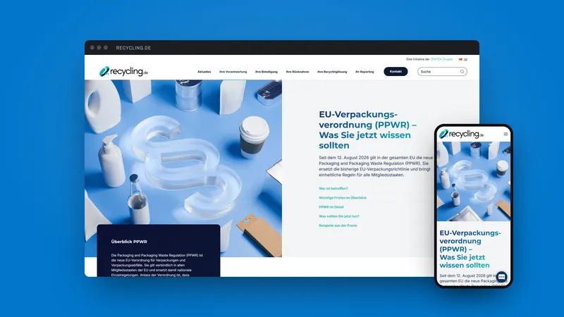 Recycling mit Mehrwert – Website im Browser