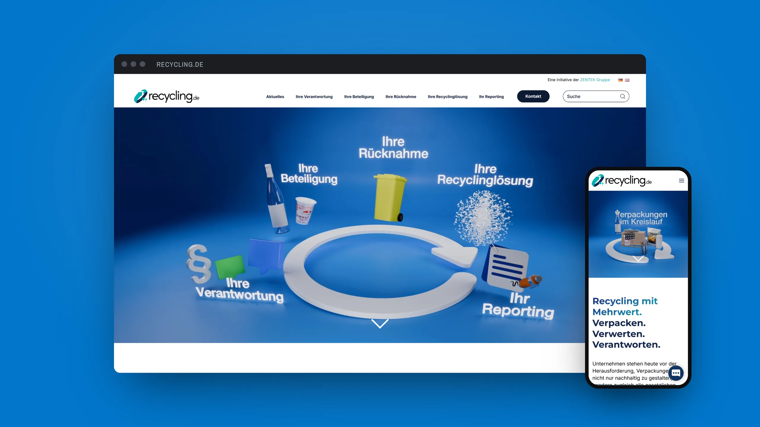 Recycling mit Mehrwert – Website im Browser