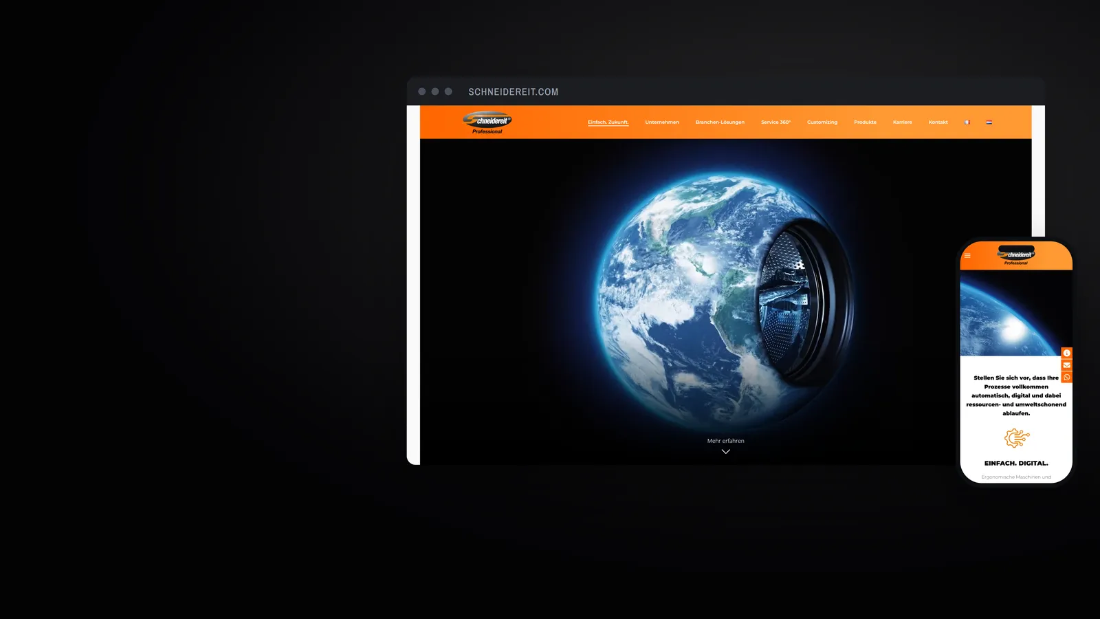 Einfach. Zukunft. – Website im Browser